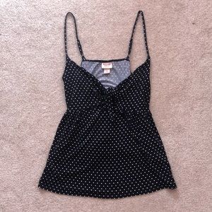 Mossimo Polka Dot Tie Spaghetti Strap Top